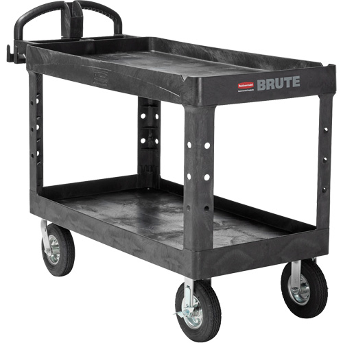 Chariot utilitaire robuste, 2 tiers, 25-1/4" x 33-1/4" x 55", Capacit&eacute; 750 lb Seaboard Timber Mart