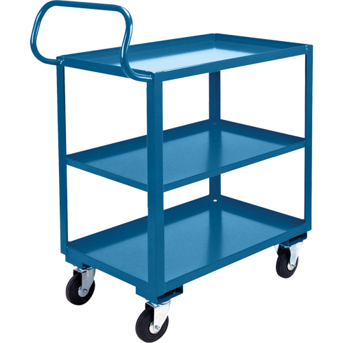 Ergonomic Shelf Truck, 800 lbs. Capacity, Steel, 20" W x 37" H x 32" D, Lip Up Seaboard Timber Mart