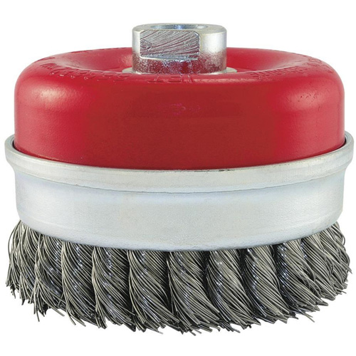 Knot Banded Cup Brush, 5" Dia. x 5/8"-11 Arbor Seaboard Timber Mart