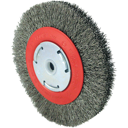 Brosse &agrave; fils cr&ecirc;p&eacute;s 101F-2M, 6" dia., Fils 0,014", Arbre 1/2" - 2" Seaboard Timber Mart