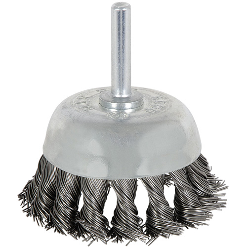Brosse boisseau &agrave; fils nou&eacute;s torsad&eacute;s mont&eacute; sur mandrin 8046, 1-1/8" dia. Seaboard Timber Mart