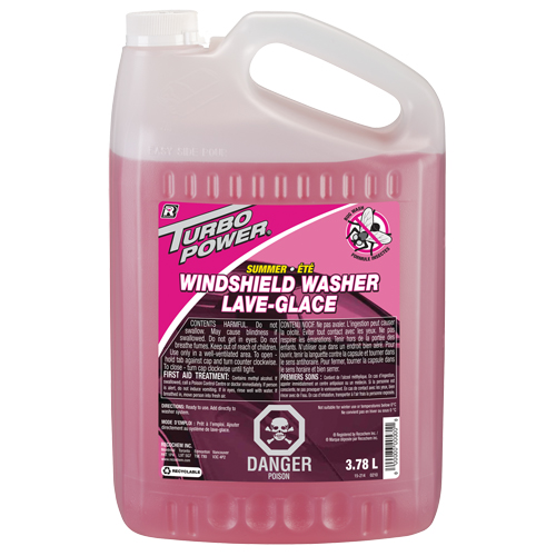 Turbo Power&reg; Summer Bug Wash Windshield Washer Fluid, Jug, 3.78 L Seaboard Timber Mart