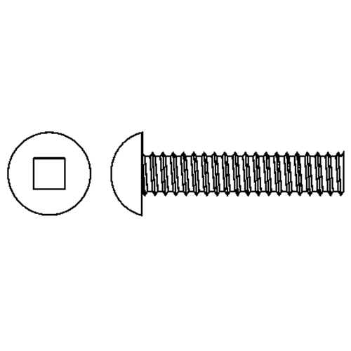 Vis m&eacute;caniques &agrave; t&ecirc;te ronde, #6-32 x 4" lo, Zingu&eacute; Seaboard Timber Mart