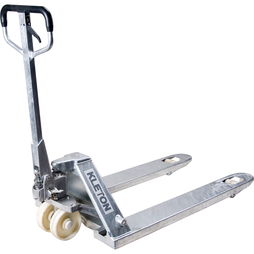 Manual Pallet Trucks, Galvanized, 48" L x 27" W, 5500 lbs. Capacity Seaboard Timber Mart