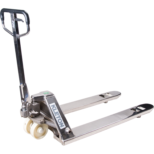 Manual Pallet Trucks, Stainless Steel, 48" L x 27" W, 5500 lbs. Capacity Seaboard Timber Mart