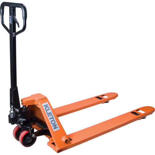 Low Profile Hydraulic Pallet Truck, 48" L x 27" W, 3300 lbs. Cap. Seaboard Timber Mart