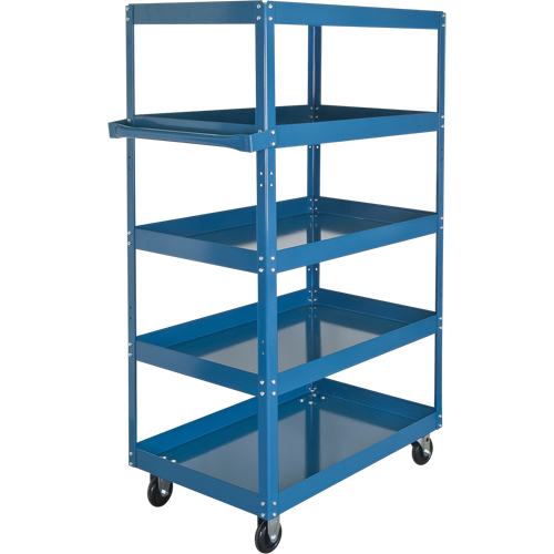 Shelf Carts , 5 Tiers, 18" W x 61" H x 30" D, 900 lbs. Capacity Seaboard Timber Mart