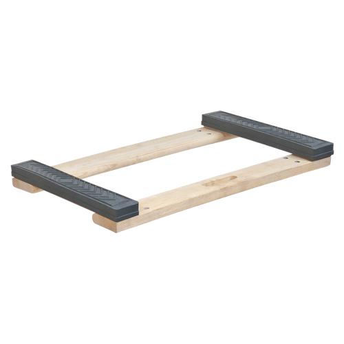 Rubber Ends Hardwood Dolly Frame, Wood Frame, 18" W x 24" D x 2.5" H, 900 lbs. Capacity Seaboard Timber Mart