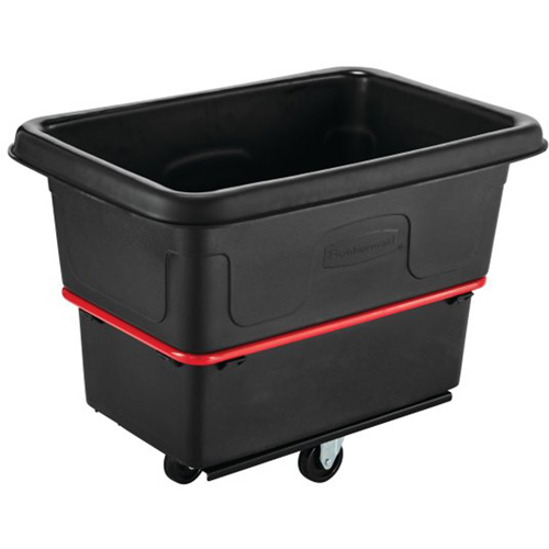 Chariot utilitaire &agrave; usage intensif, Plastique recycl&eacute; noir, 26"/38-3/8" lo x 26"/38-2/5" la x 28-1/4"/28-3-10" h, Volume 8 pi³, Capacit&eacute; 700 lb Seaboard Timber Mart