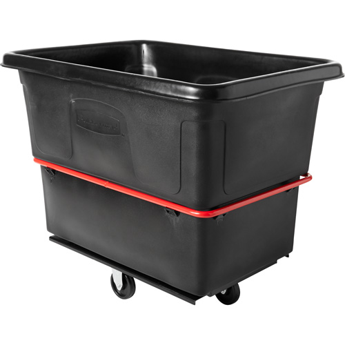 Heavy-Duty Utility Cube Truck, Black Recycled Plastic, 48-1/4" L x 34-1/8" W x 37-7/8" H, 20 cu. ft. Volume, 1200 lbs. Capacity Seaboard Timber Mart