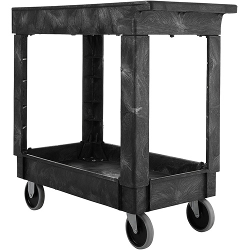 Flat Handle Utility Cart, 2 Tiers, 34" x 31-1/4" x 16", 500 lbs. Capacity Seaboard Timber Mart