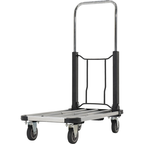 Fold-Up Platform Truck, Stainless Steel, 300 lbs., 28" L x 16" W, 33-1/2" High Seaboard Timber Mart