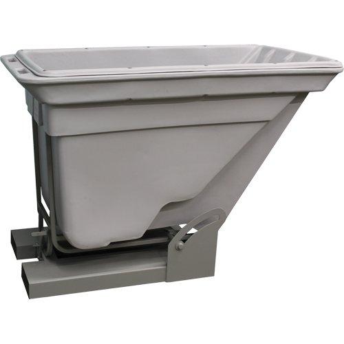 Self Dumping Hopper, Polyethylene, 1 cu.yd., Grey Seaboard Timber Mart