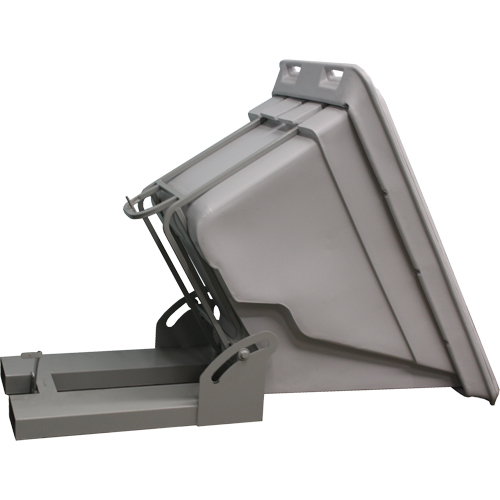 Self Dumping Hopper, Polyethylene, 1 cu.yd., Grey Seaboard Timber Mart