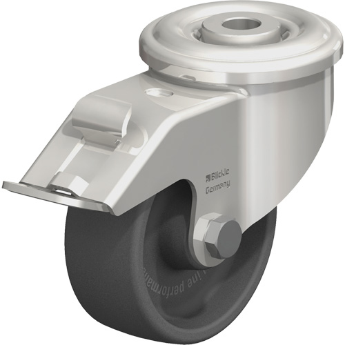 Heat-Resistant Thermoplastic Caster, Swivel with Brake, 3-1/8" (79.375 mm) Dia., 330 lbs. (149.685 kg.) Capacity Seaboard Timber Mart