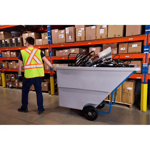 Tilt Truck, Polyethylene, 1.1 cu. yd., 1250 lbs. Load Capacity Seaboard Timber Mart