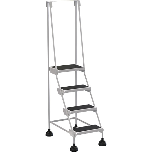 Stop-Step Ladders, 4 Steps, 16" Step Width, 38-3/16" Platform Height, Steel Seaboard Timber Mart