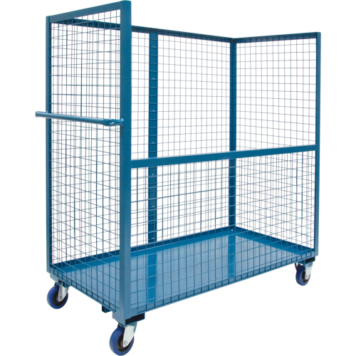 Wire Mesh Stock Truck, Steel, 24" x 55" x 48", 2400 lbs. Capacity Seaboard Timber Mart