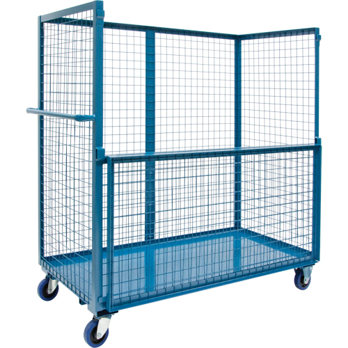 Wire Mesh Stock Truck, Steel, 24" x 55" x 36", 1200 lbs. Capacity Seaboard Timber Mart