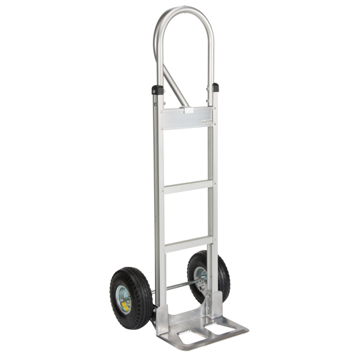 Knocked Down Hand Truck, P-Handle Handle, Aluminum, 52-1/8" Height, 500 lbs. Capacity Seaboard Timber Mart