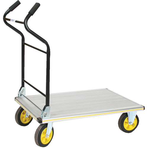 Folding Ergo-Handle Platform Truck, Aluminum, 660 lbs., 35-1/2" L x 24" W, 41" High Seaboard Timber Mart