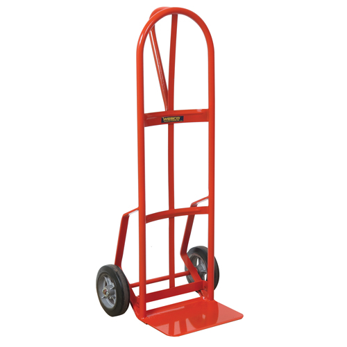 Hand Truck with Reinforced Noseplate - 126DRN-HB , P-Handle Handle, Steel, 51" Height, 800 lbs. Capacity Seaboard Timber Mart