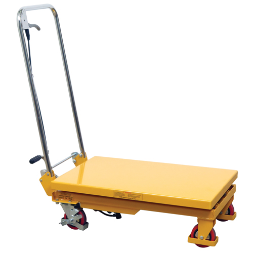 Hydraulic Scissor Lift Table, 17.75" L x 27.5" W/27-1/2" L x 17-3/4" W, Steel, 330 lbs. Capacity Seaboard Timber Mart