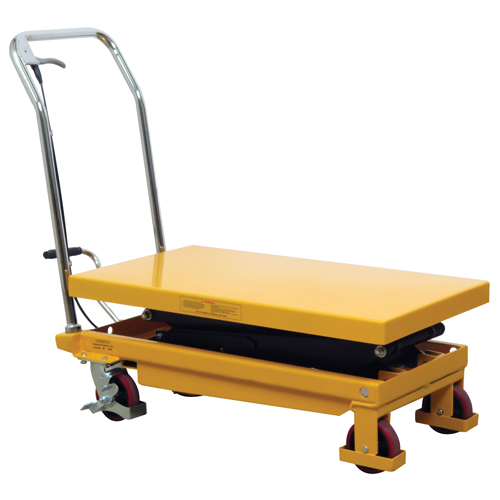 Hydraulic Scissor Lift Table, 19.5" L x 35.5" W/35-1/2" L x 19-1/2" W, Steel, 770 lbs. Capacity Seaboard Timber Mart