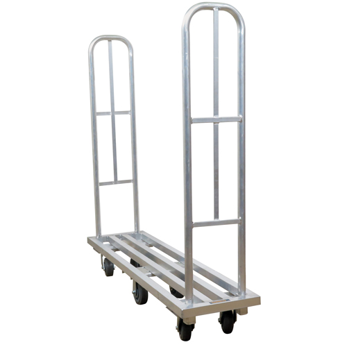 Aluminum U-Boat Platform Truck, 16" W x 63" L, 1322 lbs. Cap., Polyurethane Wheels Seaboard Timber Mart