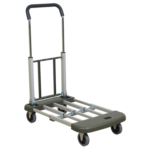 Telefolding Platform Truck, Aluminum, 330 lbs., 29-1/2" L x 17-1/2" W, 36-1/2" High Seaboard Timber Mart
