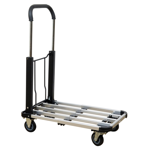 Folding Handle Platform Truck, Aluminum, 300 lbs., 28" L x 16" W, 37.75" High Seaboard Timber Mart