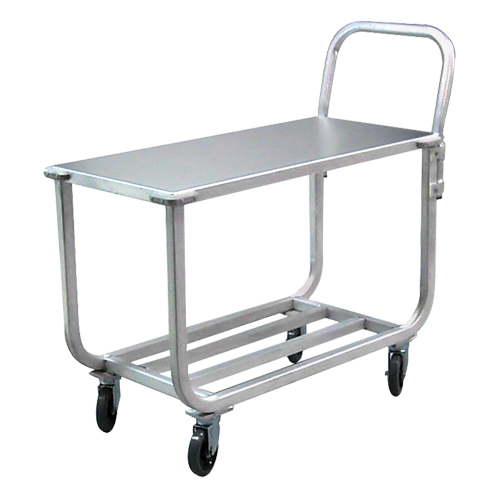 Aluminum Tubular Deck Cart, 700 lbs. Capacity, Aluminum, 19" W x 42" H x 46" D, Lip Down Seaboard Timber Mart