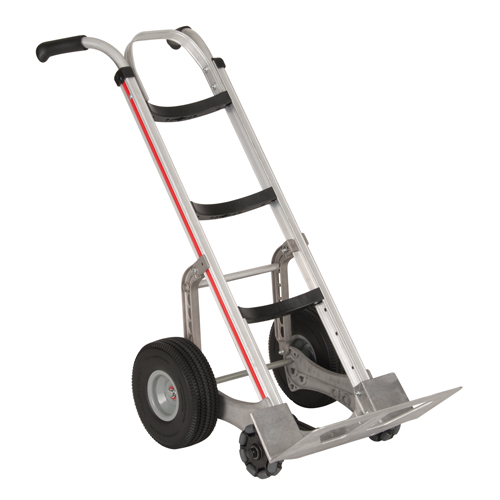 Self-Stabilizing Hand Truck, Dual Handle, Aluminum, 55'' Height, 500 lbs. Capacity Seaboard Timber Mart