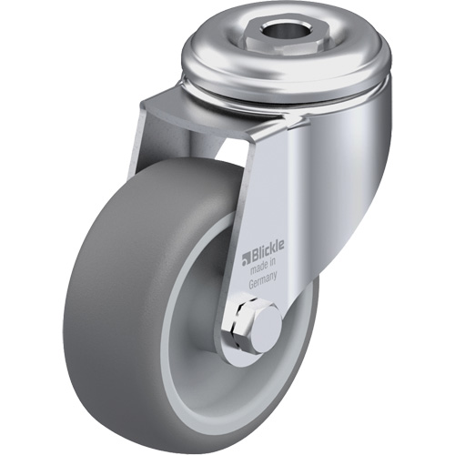 High-Quality Thermoplastic Elastomer Caster, Swivel, 3-1/8" (79.5 mm) Dia., 220 lbs. (100 kg.) Capacity Seaboard Timber Mart