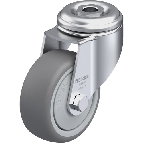 High-Quality Thermoplastic Elastomer Caster, Swivel, 3-1/8" (79.5 mm) Dia., 220 lbs. (100 kg.) Capacity Seaboard Timber Mart