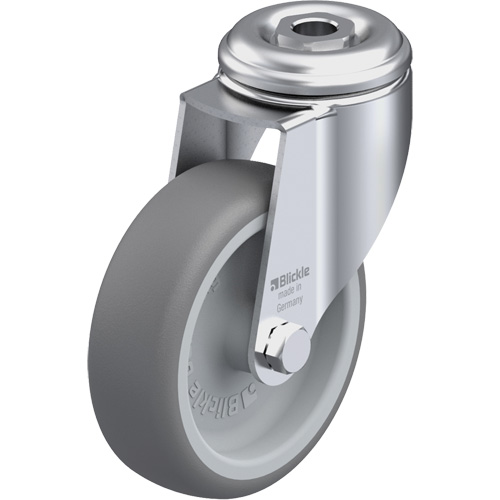 High-Quality Thermoplastic Elastomer Caster, Swivel, 4" (102 mm) Dia., 240 lbs. (108 kg.) Capacity Seaboard Timber Mart