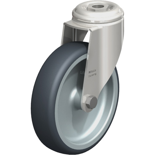 Stainless Steel Thermoplastic Elastomer Caster, Swivel, 5" (127 mm) Dia., 265 lbs. (120 kg.) Capacity Seaboard Timber Mart