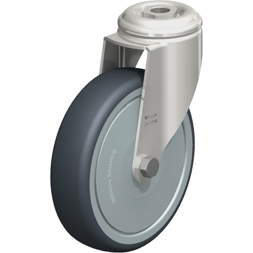 Stainless Steel Thermoplastic Elastomer Caster, Swivel, 5" (127 mm) Dia., 265 lbs. (120 kg.) Capacity Seaboard Timber Mart
