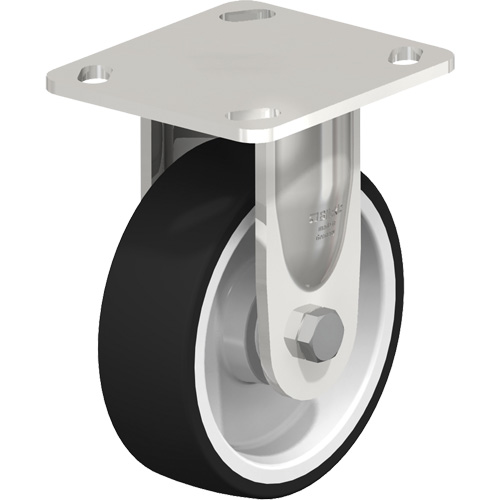 Caster, Rigid, 5" (127 mm), Rubber, 330 lbs. (150 kg.) Seaboard Timber Mart