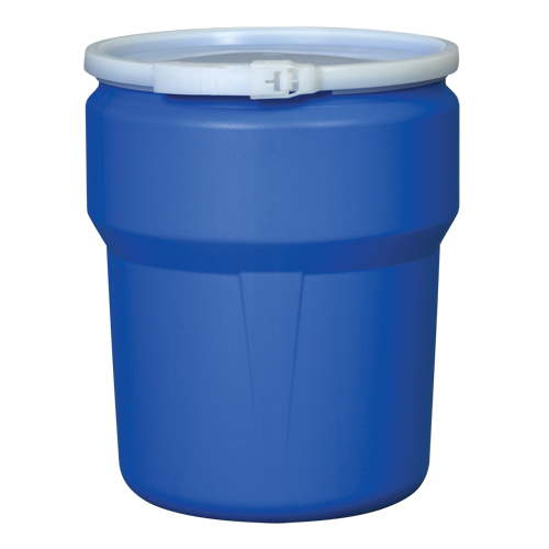 Nestable Polyethylene Drum, 10 US gal (8.33 imp. gal.), Open Top, Yellow Seaboard Timber Mart