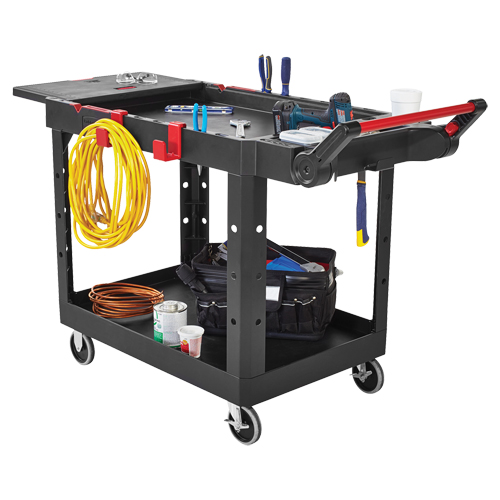 Heavy-Duty Adaptable Utility Cart, 2 Tiers, 25-1/5" x 36" x 51-1/2", 500 lbs. Capacity Seaboard Timber Mart