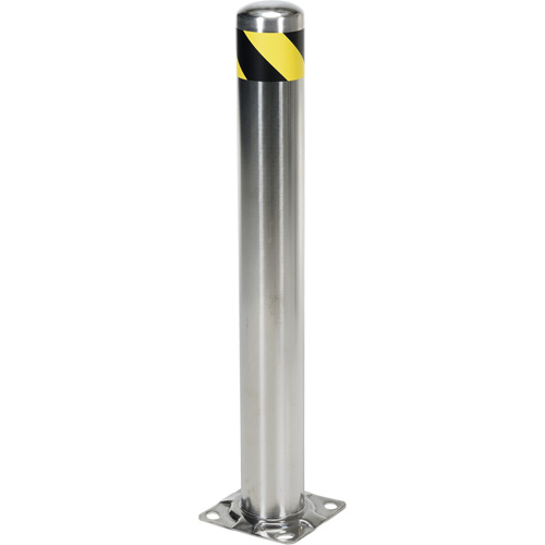 Butoir de s&eacute;curit&eacute;, Acier inoxydable, 36" h x 8" la, Argent Seaboard Timber Mart