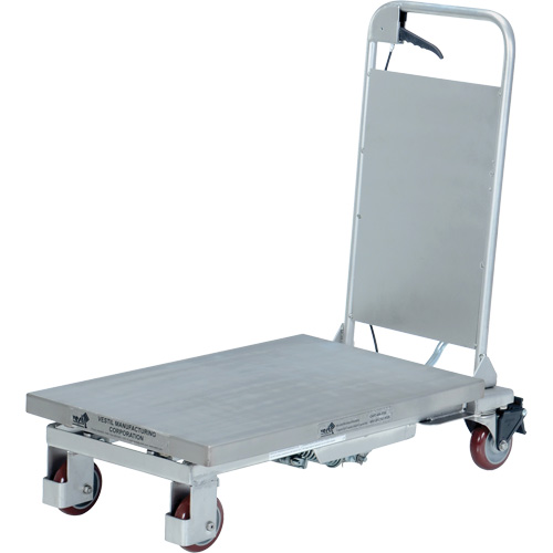 Manual Hydraulic Scissor Lift Table, 27-1/2" L x 17-5/8" W, Partial Stainless Steel, 400 lbs. Capacity Seaboard Timber Mart