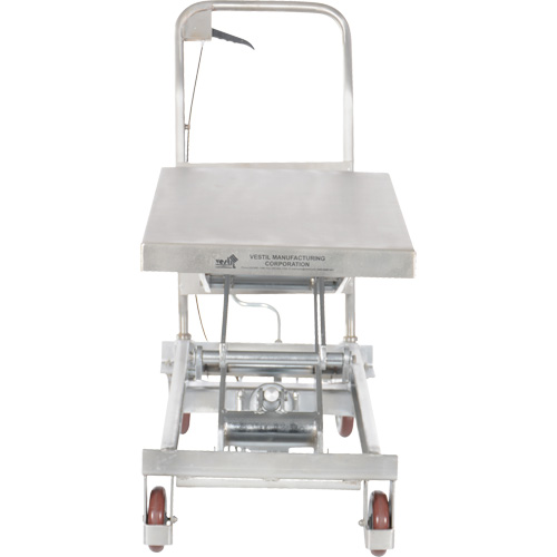 Manual Hydraulic Scissor Lift Table, 35-1/2" L x 20" W, Partial Stainless Steel, 800 lbs. Capacity Seaboard Timber Mart