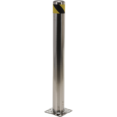 Butoir de s&eacute;curit&eacute;, Acier inoxydable, 42" h x 8" la, Argent Seaboard Timber Mart