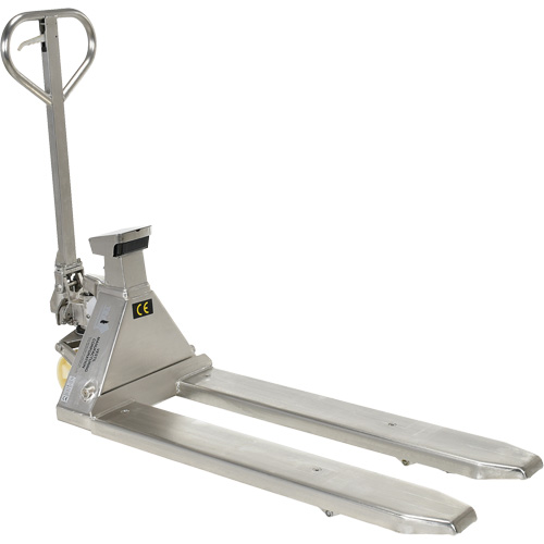 Scale Pallet Truck, 45.69" L x 21.875" W, 5000 lbs. Cap. Seaboard Timber Mart