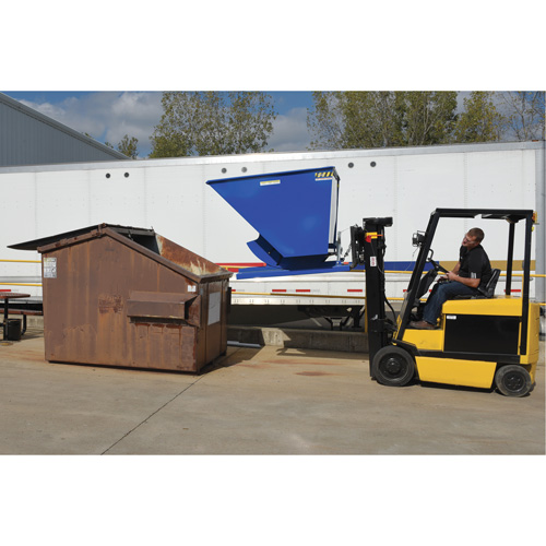 Conteneur autobasculeur, Acier, 2 vg³, Bleu Seaboard Timber Mart