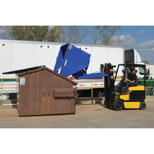 Conteneur autobasculeur, Acier, 2 vg³, Bleu Seaboard Timber Mart