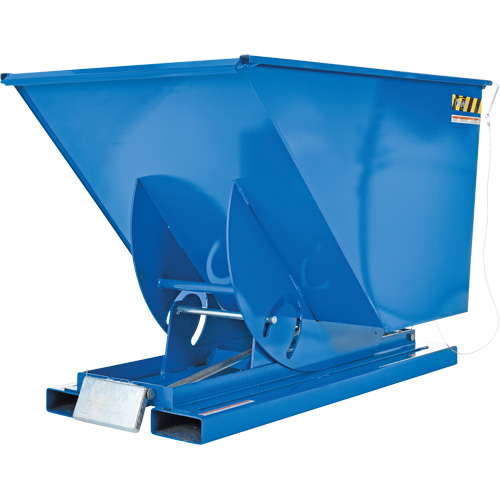 Conteneur autobasculeur, Acier, 1 vg³, Bleu Seaboard Timber Mart
