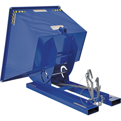 Conteneur autobasculeur, Acier, 1 vg³, Bleu Seaboard Timber Mart